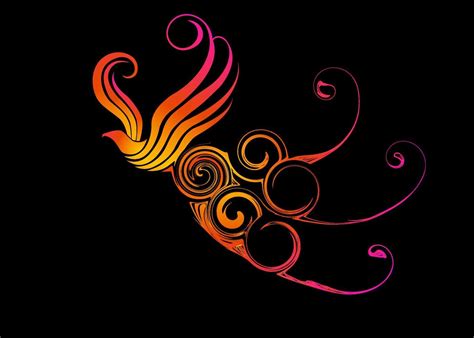 Beautiful Abstract and colorful bird phoenix flying wallpaper ...