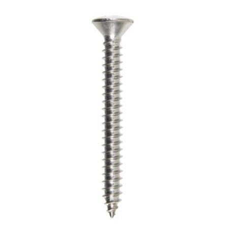 X In Phillips Oval Head Sheet Metal Screw Stainless Steel