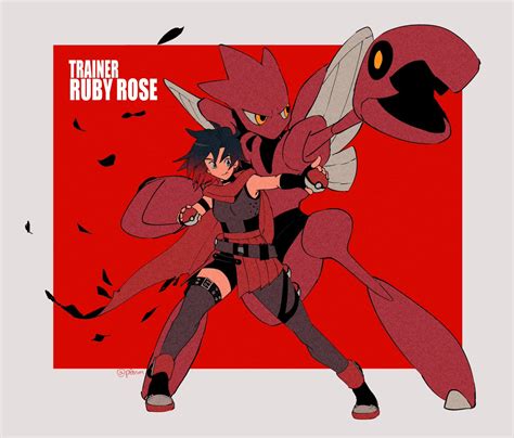 ポケモン RWBY X POKEMON PKMN TRAINER RUBY ROSE kingsley collegeのイラスト