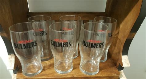 6 Bulmers Cider 570 ML Pint Glasses For Your Man Cave Home | Etsy