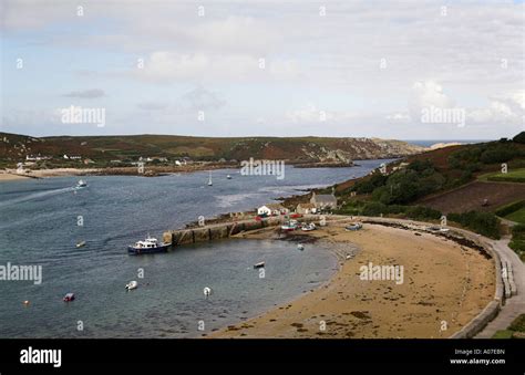 New Grimsby Harbour Quay Tresco Bryher Across Channel Scilly Island