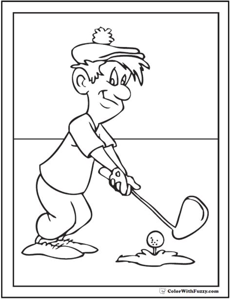 Golf Coloring Pages Customize And Print PDF