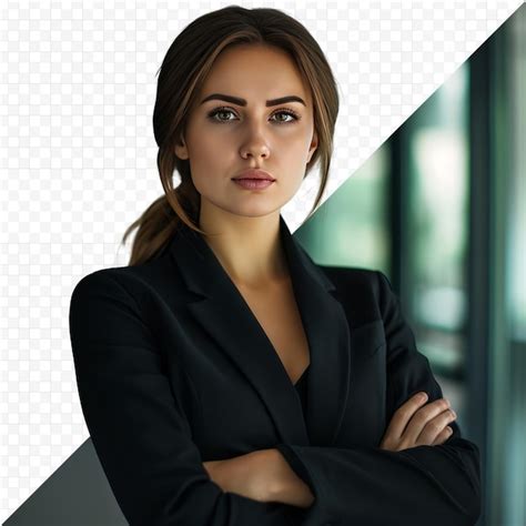 Portrait Of Beautyful And Confident Business Woman Premium Ai