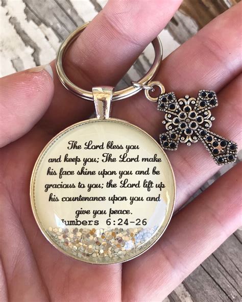 Bible Verse Keychain Priestly Blessing Aaronic Blessing The Etsy