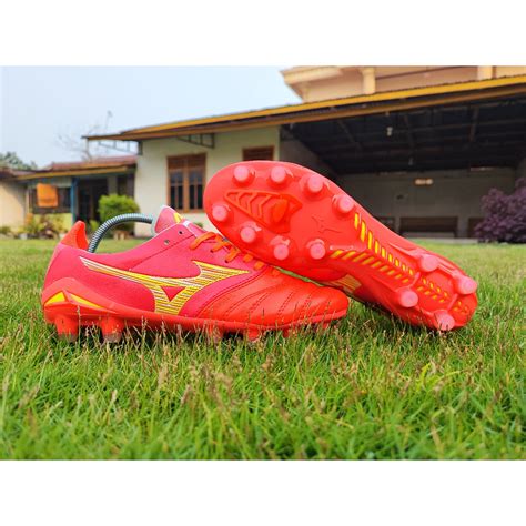 Jual Sepatu Bola Mizuno Morelia Neo Iv Pro Fg Fiery Coral Bolt Shopee