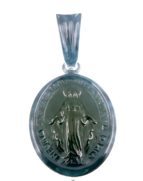 MEDAGLIA MADONNA MIRACOLOSA In Argento 925 Medaglietta Religioso