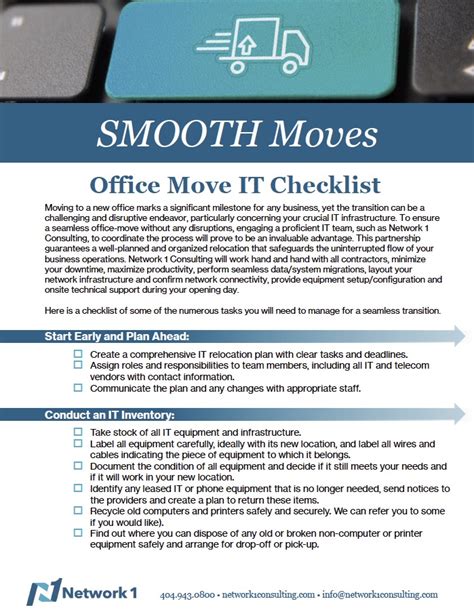 Essential It Checklist For A Smooth Office Move Network