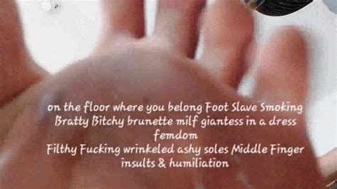 Lola Loves Fetish Clips On The Floor Where You Belong Foot Slave Smoking Bratty Bitchy