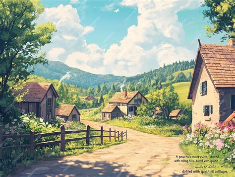 premium photo  poster   village called  village   city