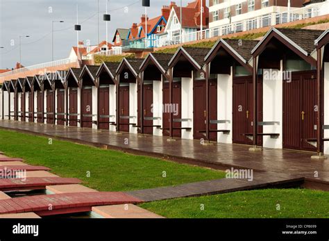 Bridlington Beach Huts Yorkshire Coast England Stock Photo Alamy