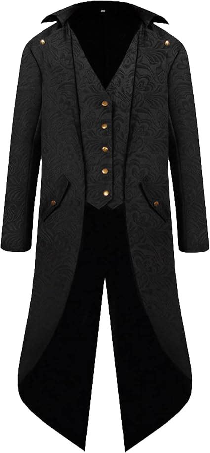 Wangely Herren Gothic Frack Steampunk Mantel Mittelalter Gehrock Jacke