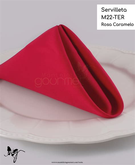 Servilleta M22 TER Rosa Caramelo Mantelería Gourmet