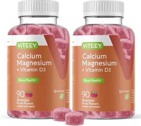 Sugar Free Calcium Magnesium Zinc Gummies Algae Calcium Magnesium Supplement Plus