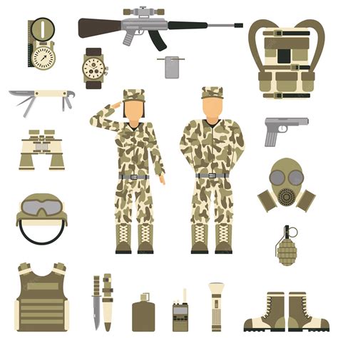 premium vector military symbols design  weapon  uniform