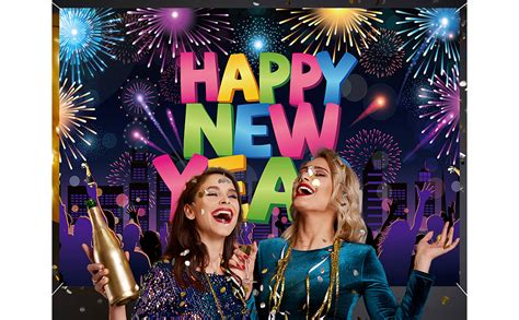 Amazon Howaf Neon Happy New Year Banner Bright Color Happy New