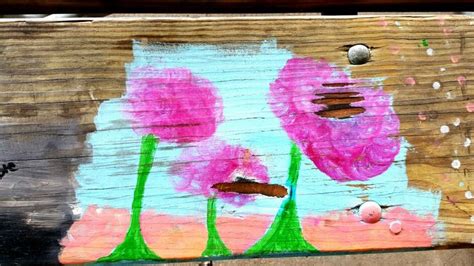 Artistic Graffiti On Park Picnic Table