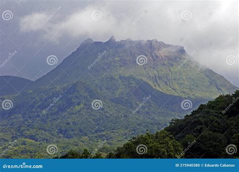 La Soufriere Volcano On The Island Of Guadeloupe France Stock Photo