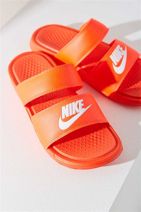 Nike Leather Benassi Duo Ultra Slide In Orange Lyst