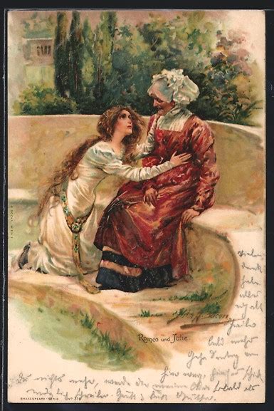 AK Schriftsteller William Shakespeare Szene Aus Romeo Und Julia Julia