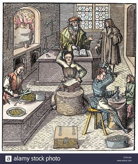 La frappe des monnaies c1515 Nla frappe des pièces de monnaie