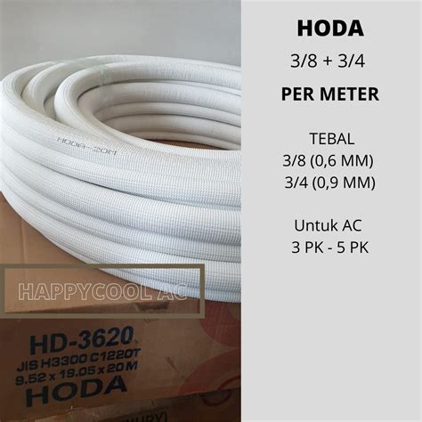 Pipa Ac Merk Hoda 3 Pk 5 Pk Hd 3620 Pipa Ac 38 X 34 Per Meter