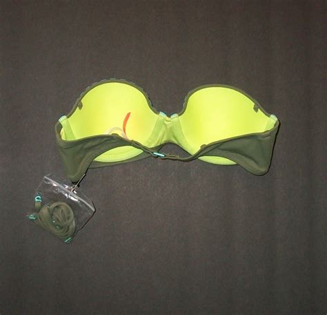 Nwt Victoria Secret 32c Colorblock Embellished Swimsuit Bikini Top Ebay