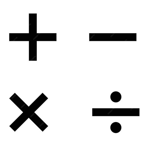 premium vector basic mathematical symbol