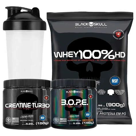 Kit Whey 100 Hd Refil 900g Baunilha Bope 150g Frutas Vermelhas