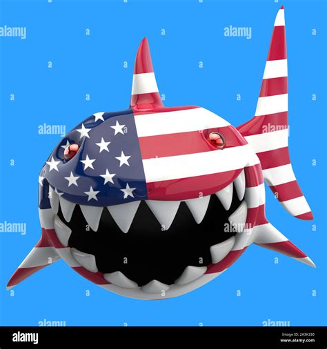 Shark concept - 3D Illustration Stock Photo - Alamy