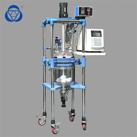 Customized Jacketed Glass Reactor Vessel Ultrasonic Biodiesel Continuous