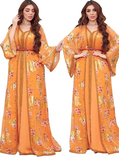 Turkey Muslim Dress Set Women Abaya Piece Jalabiya Morocco Party