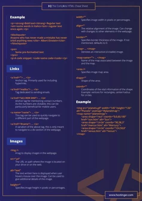 Html Cheat Sheet New Html5 Tags Included Artofit