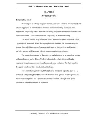 Acceptability Of Tomato PDF