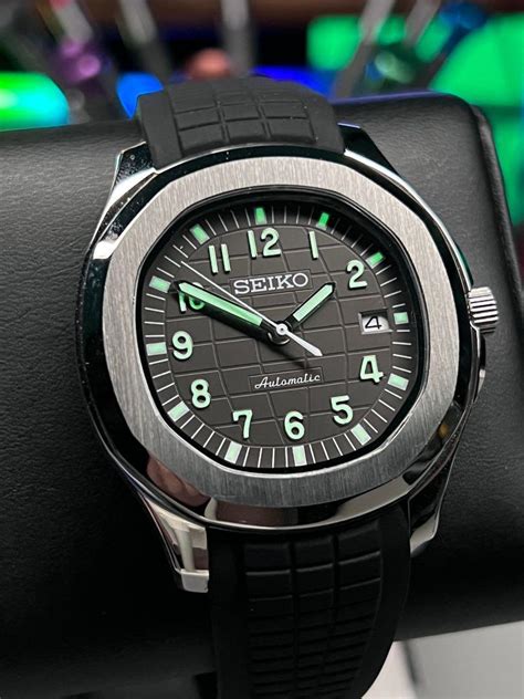 Mod Seiko Black Naut With Nh Movement Men S Fashion Watches