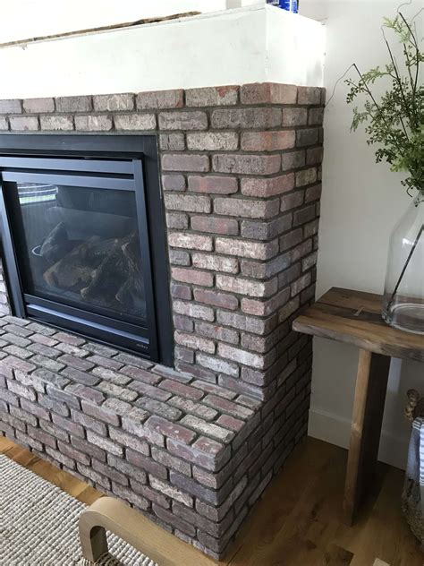 How To DIY A Fireplace Surround Using Thin Bricks - The Sommer Home