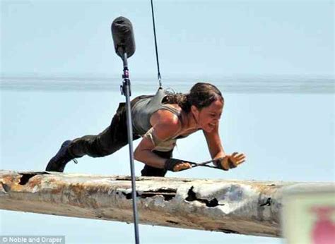 Alicia Vikander Performs Stunts & Looks Fantastic on Set of New Tomb Raider Movie