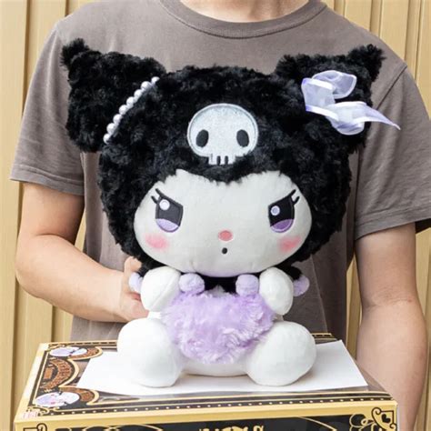 37cm Kawaii Cute Sanrio Purple Kuromi Stuffed Plush Stuffed Toys Anime