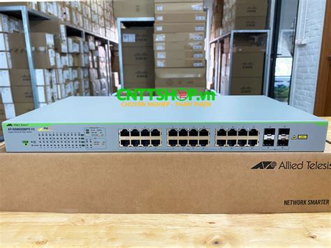 AT GS950 28PSV2 50 Switch Allied Telesis 24 Port 10 100 1000T POE 4