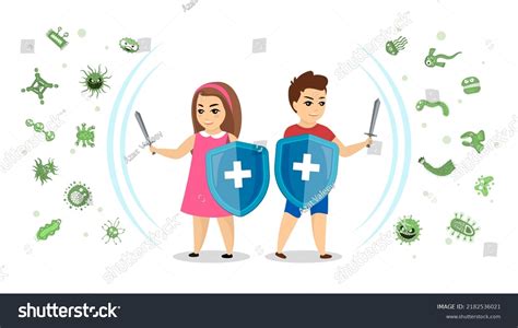 Children Health Care Epidemiology Concept Young Stock Vector Royalty