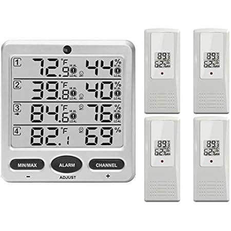 Amazon Ambient Weather Wireless Indoor Outdoor 8 Channel Thermo