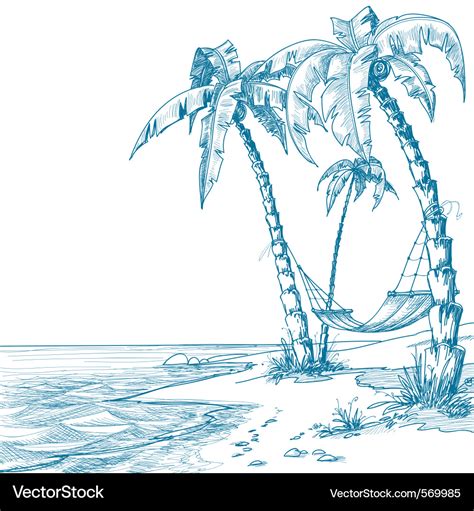 Tropical beach Royalty Free Vector Image - VectorStock