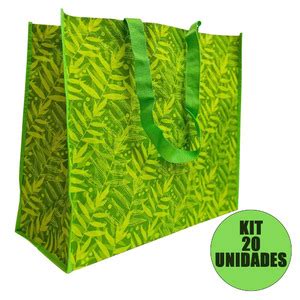 Bolsa Ecobag Dobravel Kit 20 Unidades Sacola De Ombro Ecologica