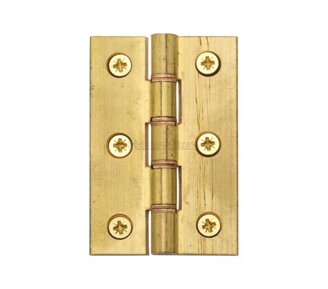 Heritage Brass Natural Brass 76x50mm Dpbw Butt Hinges Pair