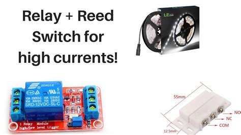 wire magnetic reed switch  relay  high current youtube