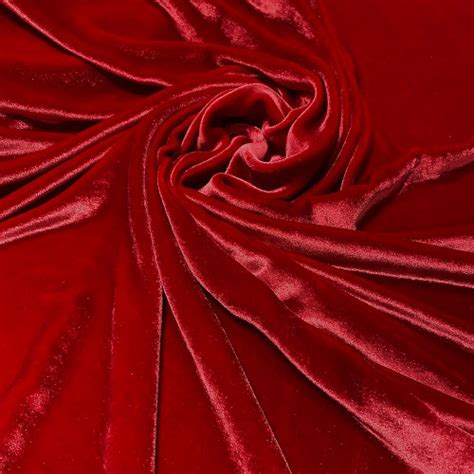 Tissu Velours De Soie Sandwashed Rouge Tissus En Ligne