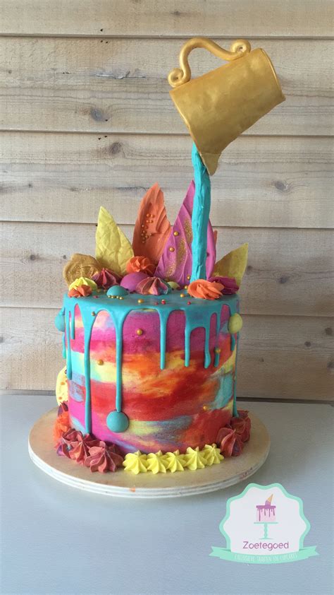 Colorful Drip Cake Pouring Cake Drip Cakes Cake How To Make Cake