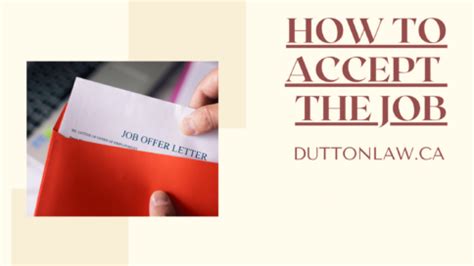 How To Accept A Job Offer By A Lawyer Canada Dutton Law