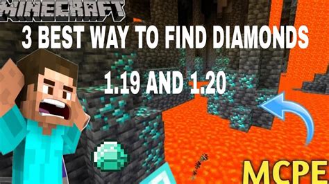 Minecraft 3 Best Way To Find Diamonds In Minecraft Pe 119 Tutorial 119 And 120 Youtube