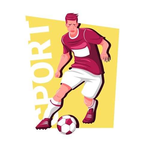 Cartoon football player. Vector illustration. 11539463 Vector Art at ...