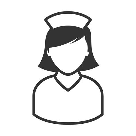 Black And White Icon Nurse Vector Art At Vecteezy